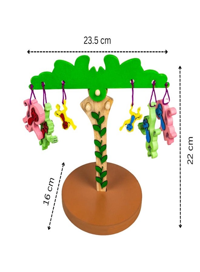Techny Birds Technybirds Wooden Balancing Tree and Wooden Shape Sorter Combo | Educational Toys for Kids | Montessori Learning Toys | Shape Recognition Toys | Fine Motor Skills Development - Image 2